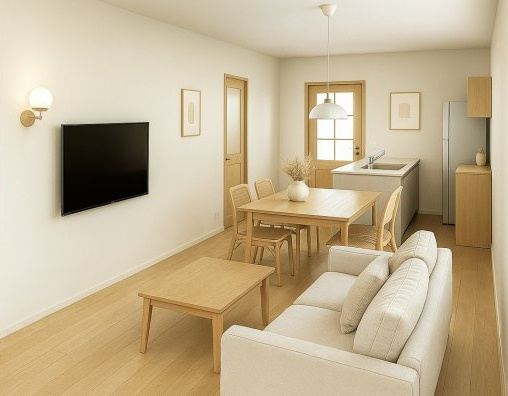 建築条件付き土地　大東町の完成予想図|【プラン例】LDKイメージ
