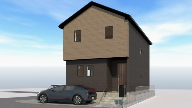 リナージュ／北区八景水谷3丁目／３号棟の外観パース