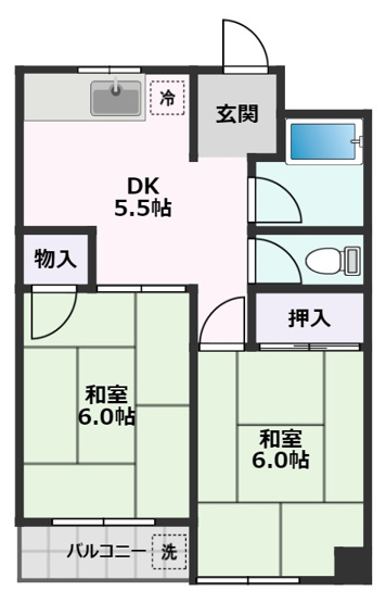 【間取り】 | 千里七尾マンション