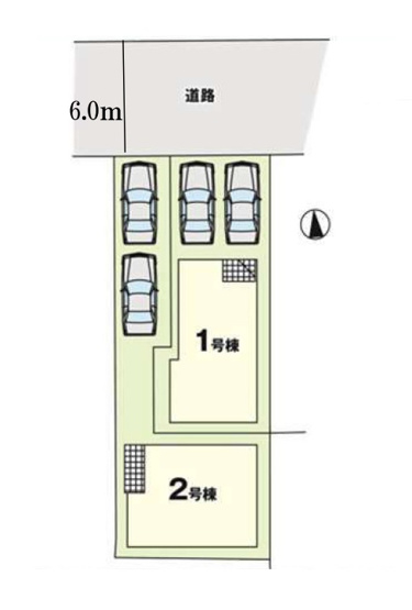 【区画図】 | 福岡市西区姪の浜1丁目1期　1号棟（全2棟）【仲介手数料無料・0円】 | 区画図です。1号棟