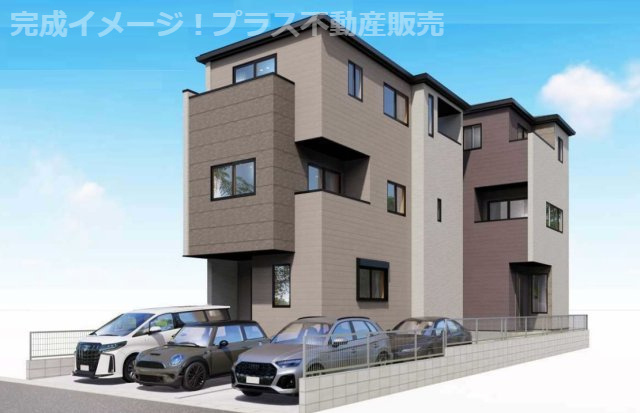 【外観】 | 福岡市西区姪の浜1丁目1期　2号棟（全2棟）【仲介手数料無料・0円】 | 現地写真。同じ物件を見るなら、プラス不動産販売にお任せ下さい。