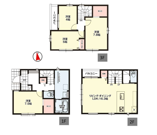 【間取り】 | 福岡市西区姪浜1丁目1期　2号棟（全2棟）【仲介手数料無料・0円】 | 平日、土日祝日もお好きな日時にご見学可能です。お気軽にお問合せ下さい。