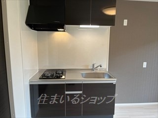 広島市安佐北区落合南３丁目のアパートのキッチン|２口ガスコンロ付き