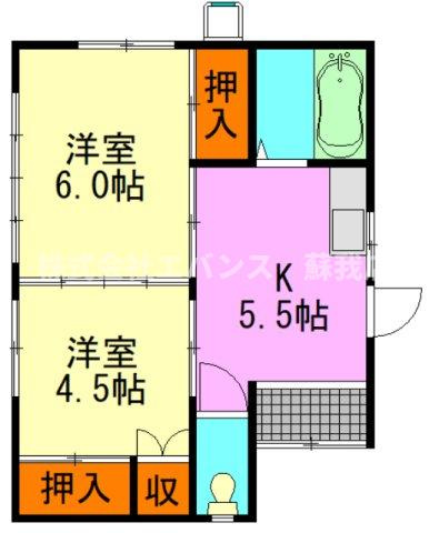【間取り】 | 仁戸名町Ｈ貸家Ⅱ