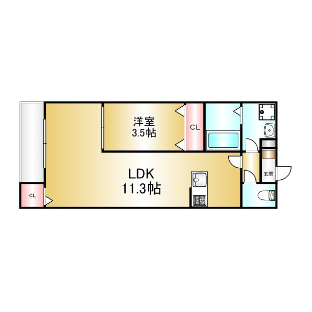 筑紫野市紫２丁目のアパートの間取り|別号数タイプ