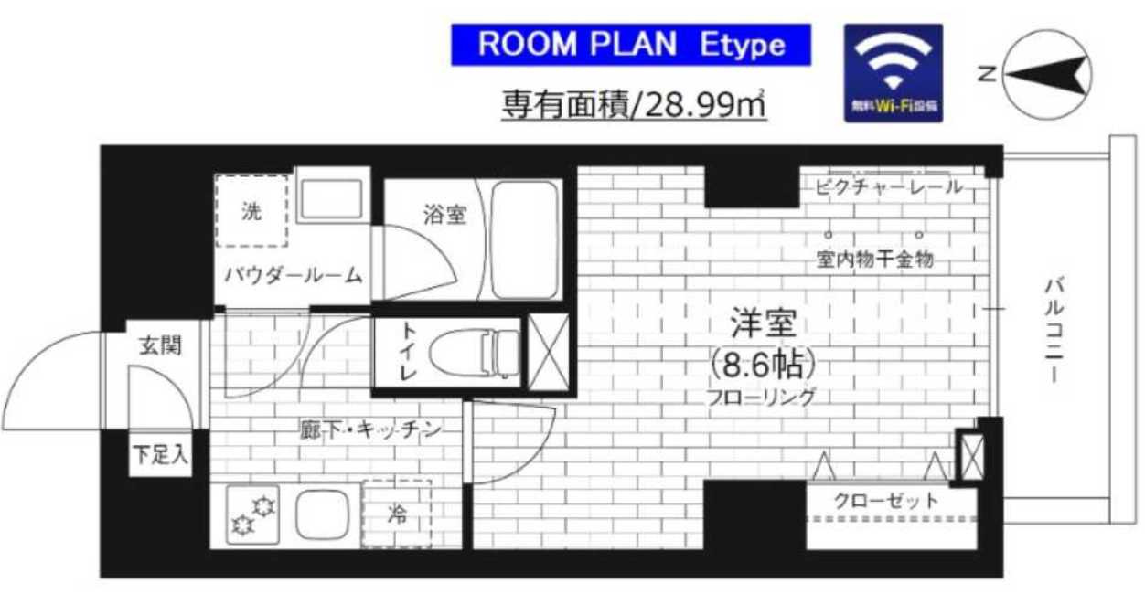 ステージファースト駒沢公園通り　南向き　築浅　ネット無料　ペット相談の間取り