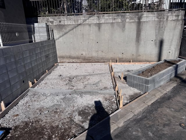 柏市豊住３丁目新築戸建の駐車場|3号棟駐車スペース（1月29日撮影）