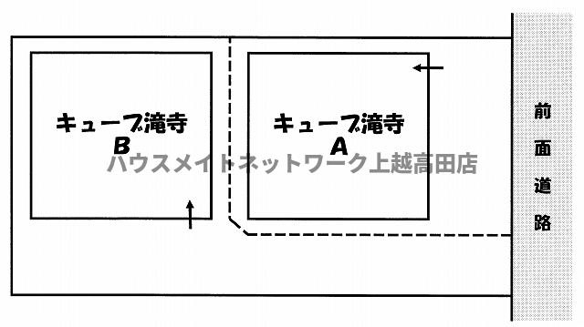 キューブ滝寺Ａの区画図|配置図