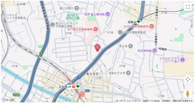 【地図】 | ★仲介手数料無料★シャトレー五反田（新規リフォーム済み）