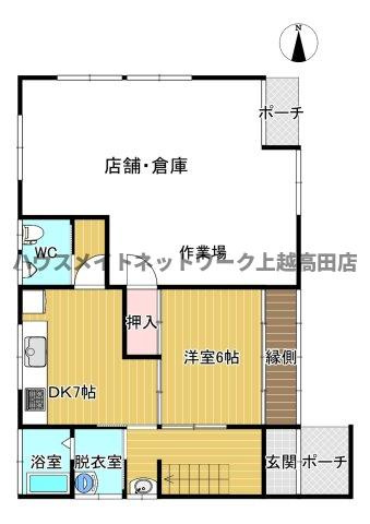 大貫１丁目店舗兼貸家の間取り|間取図１Ｆ
