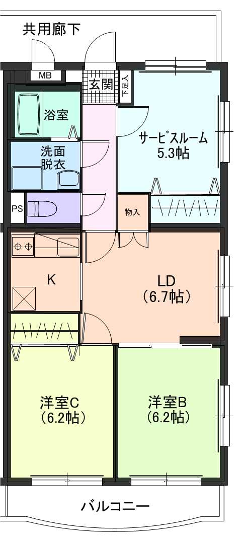 ファイン石上の間取り