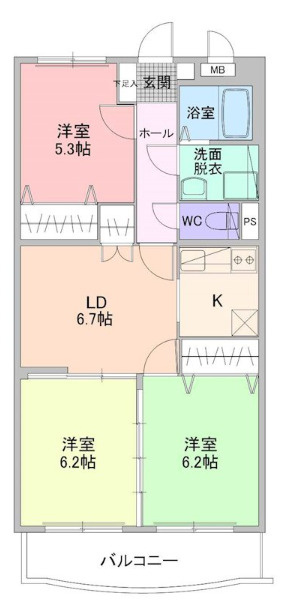 ファイン石上の間取り