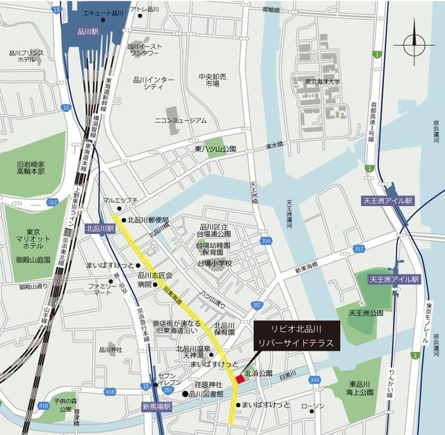リビオ北品川リバーサイドテラスの地図