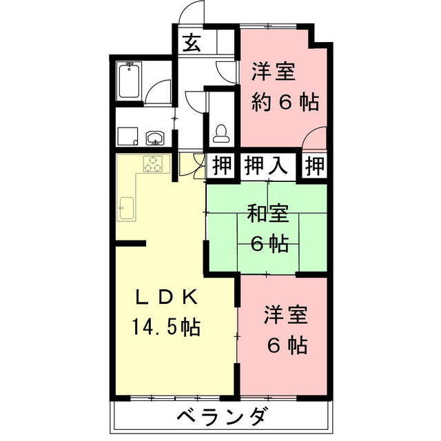 Ｓｑｕａｒｅ２５の間取り