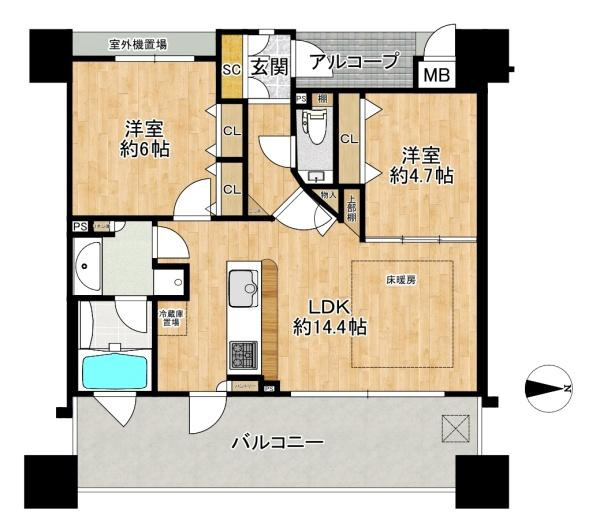 【間取り】 | シャルマンフジ鴻池新田グランフォーラム