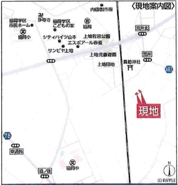 岡崎市上地町第7　全2棟・2号棟のその他|交通アクセス図です。