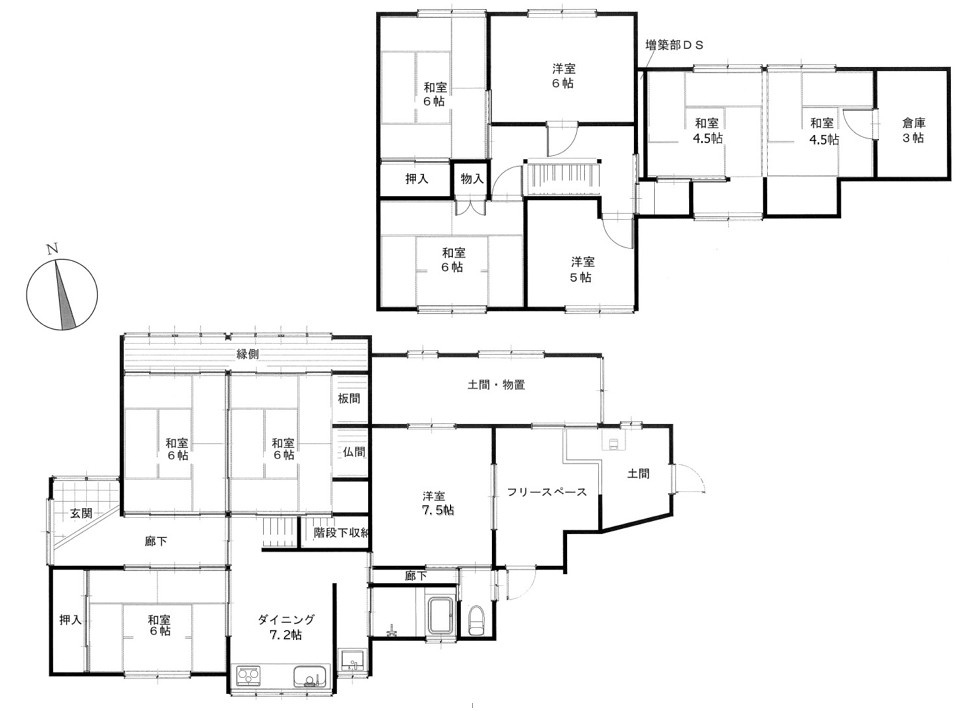 平松戸建ての間取り