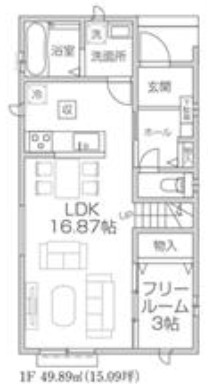 【仲介手数料無料】入間市小谷田２２期全３棟Ａ号棟　入間の新築なら西武ハウジングの間取り