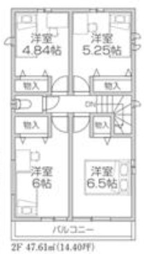 【仲介手数料無料】入間市小谷田２２期全３棟Ａ号棟　入間の新築なら西武ハウジングの間取り