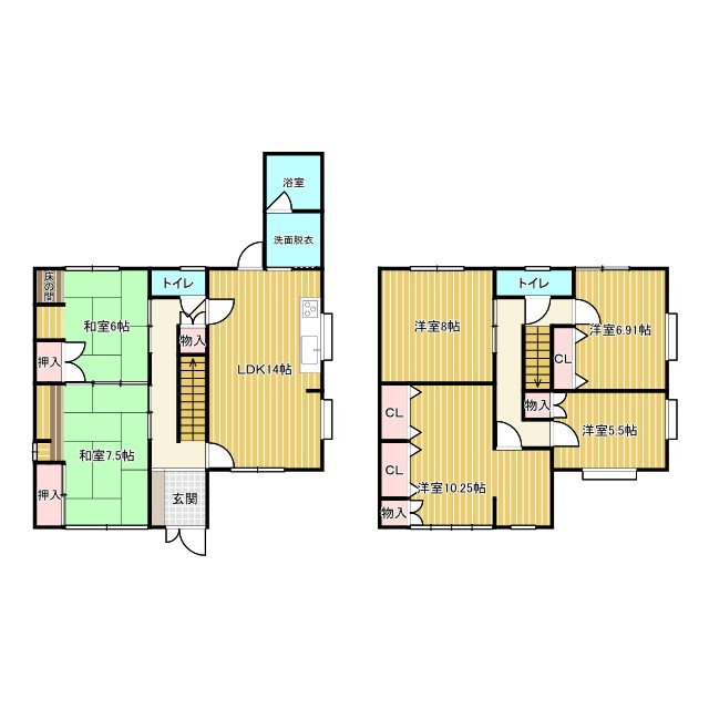 天童市山元146-1の間取り