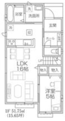 【仲介手数料無料】入間市小谷田２２期全３棟Ｂ号棟　入間の新築なら西武ハウジングの間取り