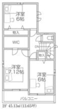 【仲介手数料無料】入間市小谷田２２期全３棟Ｂ号棟　入間の新築なら西武ハウジングの間取り