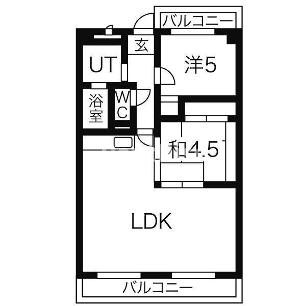 ウィズユー苅安賀の間取り