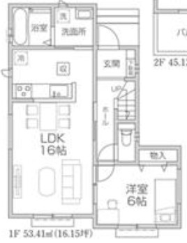 【仲介手数料無料】入間市小谷田２２期全３棟Ｃ号棟　入間の新築なら西武ハウジングの間取り