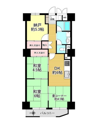 ハイマートすみれ　2階の間取り