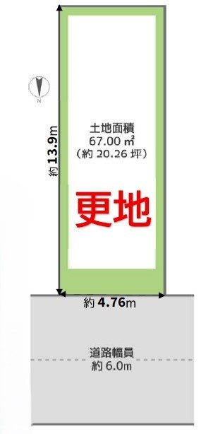大阪市城東区今福東2丁目　土地の区画図