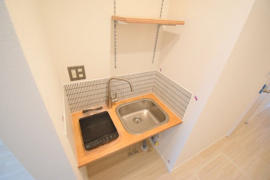 コンパクトなキッチンで掃除もラクラク