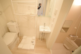 忙しい朝には欠かせない洗面所です