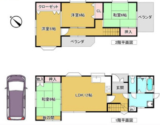 【間取り】 | 高槻市塚原5丁目　中古戸建