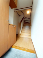 落ち着いた玄関です