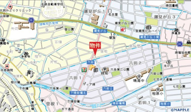 鳴海町字宿地店舗事務所(P2台まで契約可能)の地図