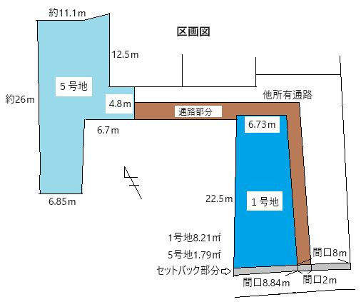 久留米市高良内町　売り土地【5号地】の区画図