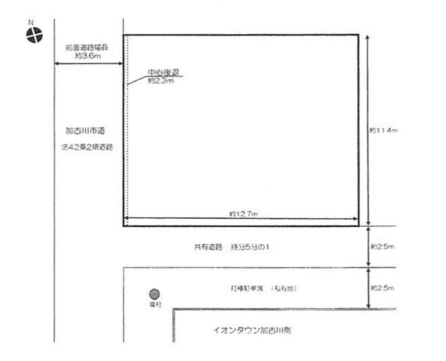 加古川市東神吉町出河原　　売土地の区画図
