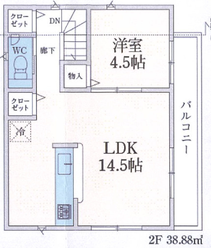 【仲介手数料無料】入間市東町第９全２棟１号棟　入間の新築住宅なら西武ハウジングの間取り