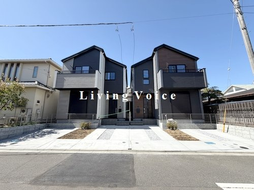 【外観】 | 【仲介手数料０円】厚木市南町3期　新築一戸建て　全2棟 | 全体【仲介手数料０円】厚木市南町3期　新築一戸建て　全2棟