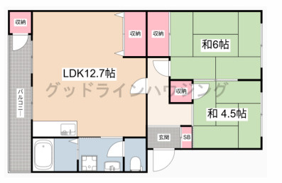 ローレルハイツ三木2号棟の間取り