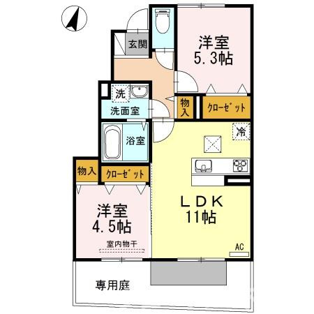グレイスコート唐崎の間取り