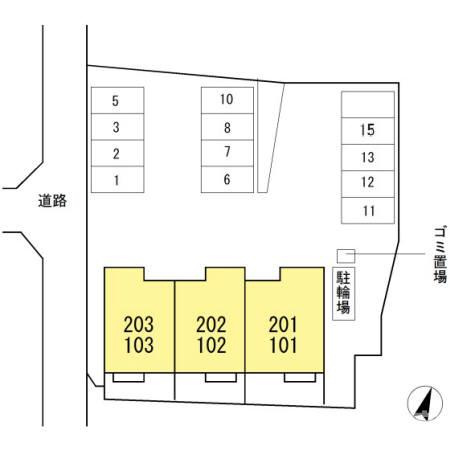 グレイスコート唐崎の区画図
