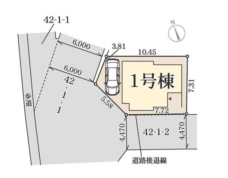 神戸市垂水区西脇　新築一戸建の区画図
