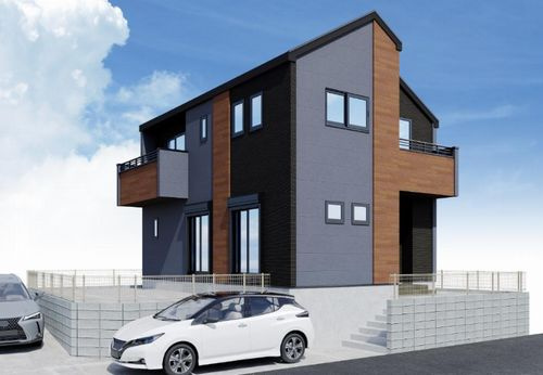 【外観パース】 | 【仲介手数料０円】伊勢原市東大竹2期　新築一戸建て | 【仲介手数料０円】伊勢原市東大竹2期　新築一戸建て