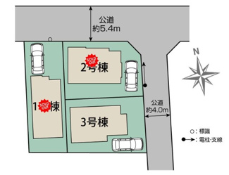 【区画図】 | 府中市朝日町1丁目　全3棟　3号棟　仲介手数料無料