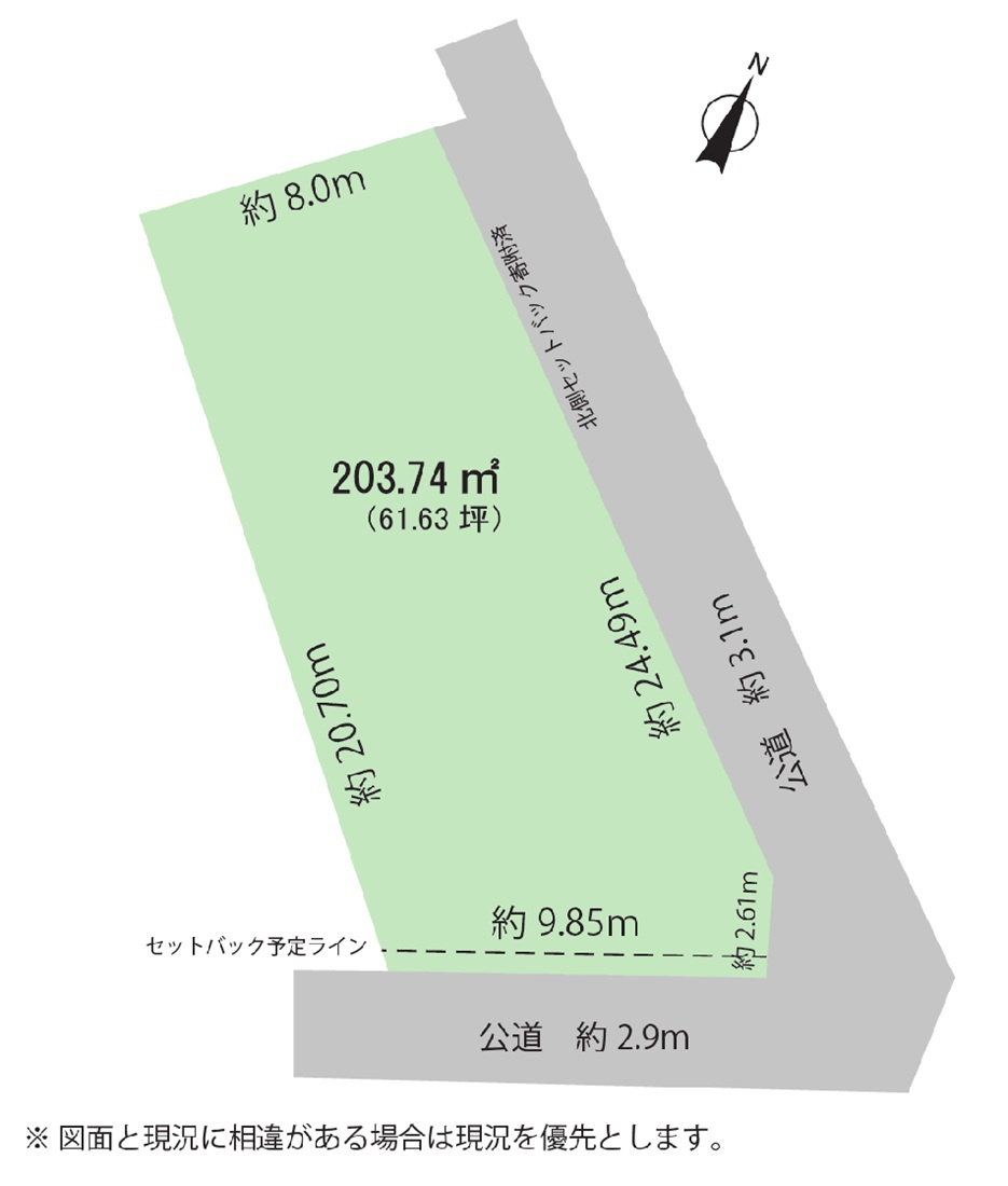 岡崎市細川町字上市場の土地図