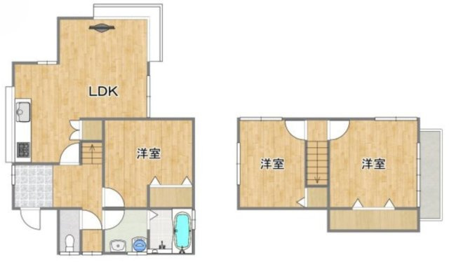 【間取り】 | 仲介手数料無料！藤山小学校に通えるリフォーム済み中古住宅　宇部市上条５丁目 | お客様のご意見を凝縮した使いやすい間取り