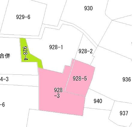 久留米市山川町　売り土地の区画図