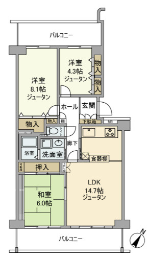 【間取り】 | 草津ロジュマン