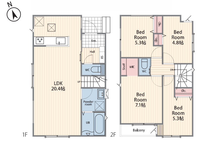 茅ヶ崎市今宿1期　新築戸建　全４棟２号棟